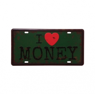 Табличка "I love money"