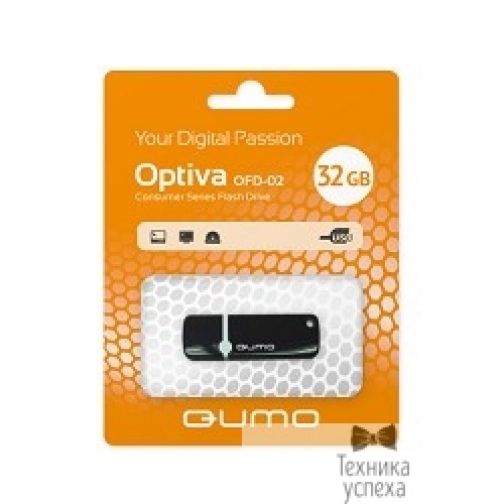 Qumo USB 2.0 QUMO 32GB Optiva 02 Black QM32GUD-OP2-black 6872092