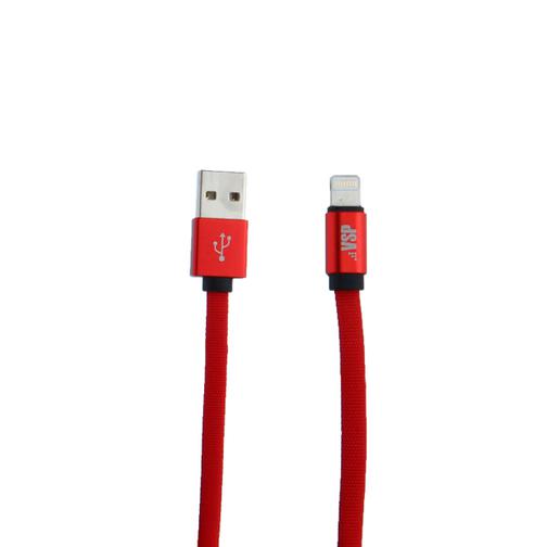 USB дата-кабель BoraSCO B-34450 в нейлоновой оплетке 3A Lightning (1.0 м) Красный 42535790