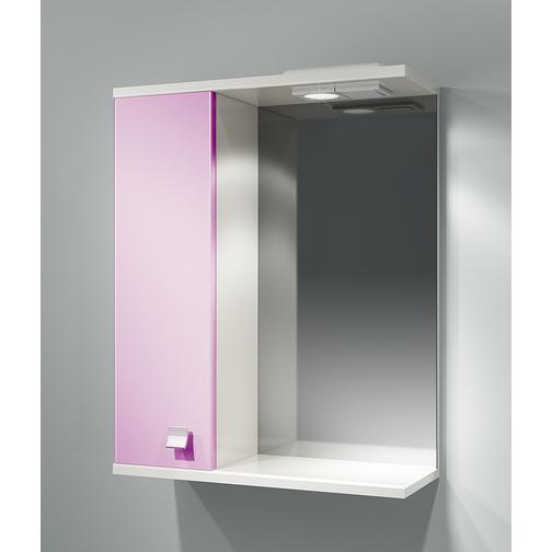 Шкаф зеркальный ДОМИНО 55 левый с/о (цвет розовый) (TIVOLI) 42569973