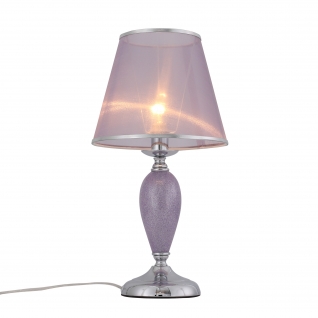 Настольная лампа St Luce Хром, Сиреневый/Сиреневый, Хром E14 1*40W