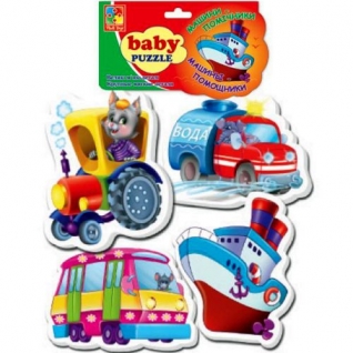 Мягкие пазлы Baby Puzzle - Машины-помощники, 15 элементов Vladi Toys