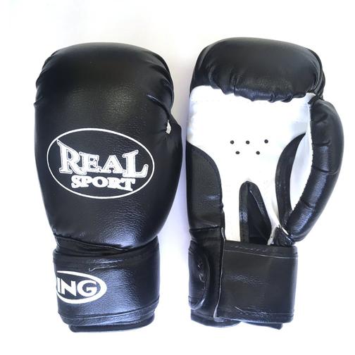 Перчатки боксерские Realsport 8 унций, черный 42220929 3