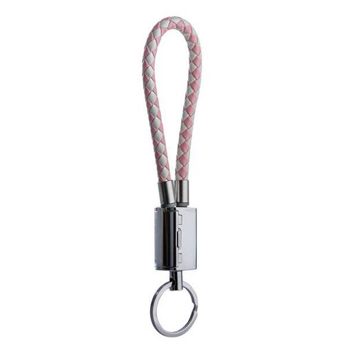 USB дата-кабель-брелок COTEetCI M33 FASHION series MicroUSB Keychain Cable CS2146-WP (0.25m) white/ pink 42531296