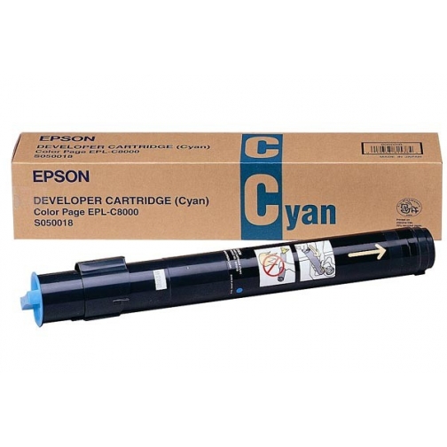Картридж Epson S050018 для Epson EPL-C8000, C8200, оригинальный, (голубой, 6000 стр.) 8439-01 850943