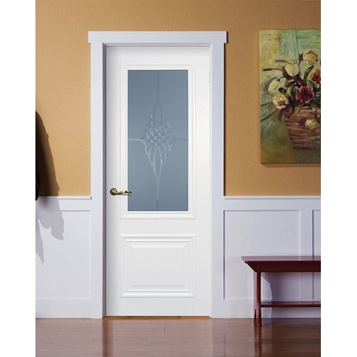 Дверное полотно МариаМ Классик-2 остекленное (ст. Контурный полимер) 550- 900 мм 6582937