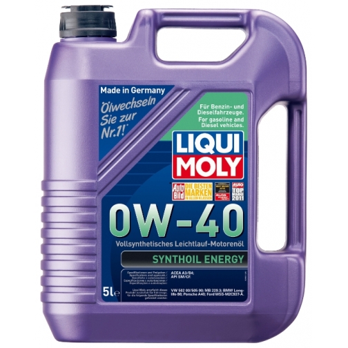 Моторное масло LIQUI MOLY Synthoil Energy 0W-40 5 литров 5927019