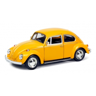 Металлическая инерционная машинка Volkswagen Beetle 1967, 1:32, желтая RMZ City