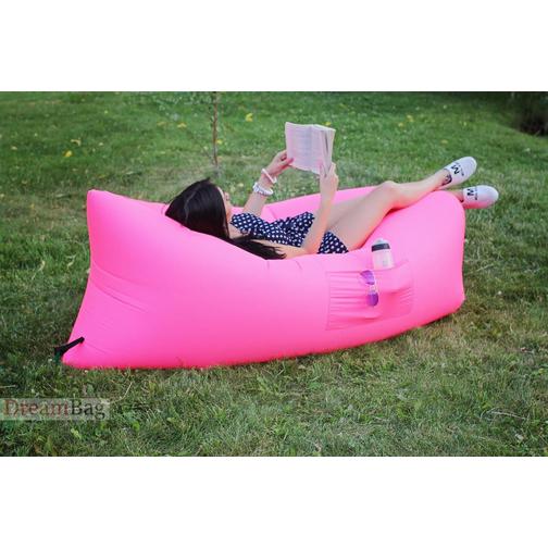 Надувной лежак AirPuf Розовый DreamBag 39680162 1