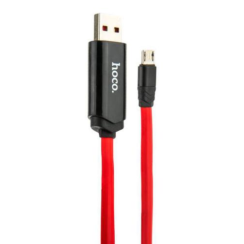 USB дата-кабель Hoco U29 LED displayed timing MicroUSB (1.2 м) Красный 42532382