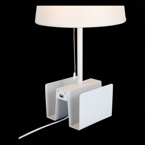 Настольная лампа c USB St Luce Белый/Белый E14 1*40W 37396906 2