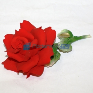 Роза из фарфора "Прикосновение нежности", малая