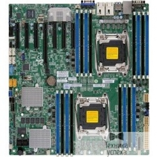 Supermicro Supermicro MBD-X10DRH-C-O, Dual SKT, Intel C612 chipset, 16xDIMMs DDR4 LR/RDIMM2400, 10xSATA3 6G, 8xSAS3(LSI3108) 2GB NV HW RAID 0,1,5,6,10,50,60, 2x1GbE i350, IPMI2.0+IP-KVM, 7xPCIe3.0 slots
