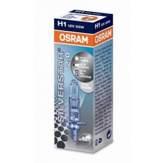 Лампа Osram H1 55W 12V SILVERSTAR 2.0 64150SV2 Osram