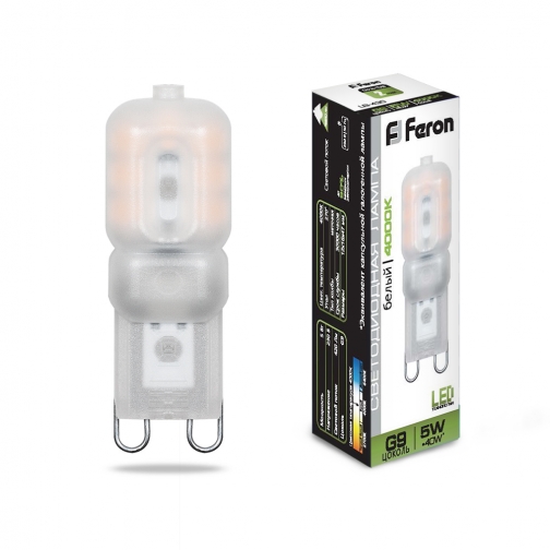 Светодиодная лампа Feron LB-430 (5W) 230V G9 4000K 8164399