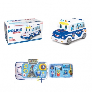 Машина-каталка с игровым набором "Полиция" (свет, звук) Shantou