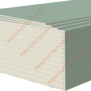 КНАУФ ГКЛВ Гипсокартон влагостойкий 1500х600х12,5мм (0,9м2) / KNAUF ГКЛВ Гипсокартонный лист влагостойкий 1500х600х12,5мм (0,9 кв.м.)