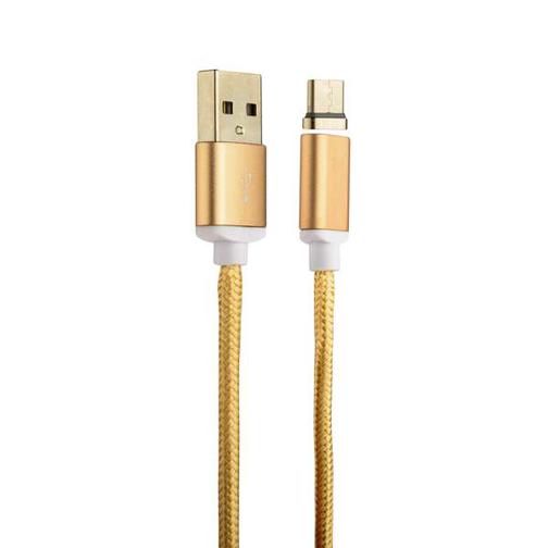 USB дата-кабель COTEetCI M42 с индикатором NYLON USB Type-C+Magnet System CS2156-GD (1.2 м) Золотистый 42531198