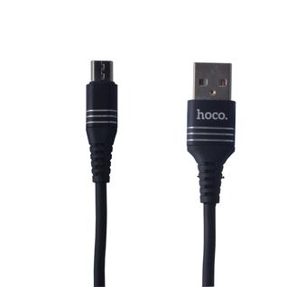 USB дата-кабель Hoco U46 Tricyclic silicone charging data cable MicroUSB (1.0 м) Black