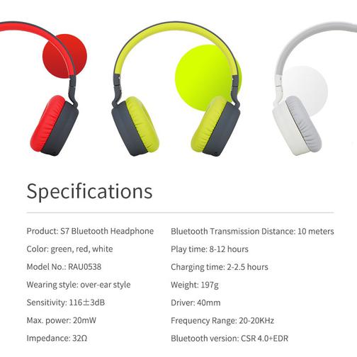 Беспроводные наушники Rock Space S7 Over-ear Bluetooth Headphone 42190915 8