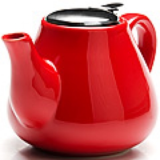 23056-5 Заварочный чайник КРАСНЫЙ 950мл керам LR (х24) Loraine