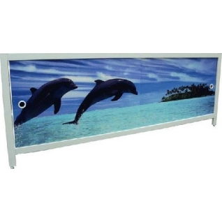 Экран для ванны МетаКам Ультралёгкий Арт 148 Дельфины