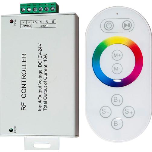 Контроллер для светодиодной ленты с П/У белый, 18А12-24V, LD56, артикул 21558 Feron 38101378