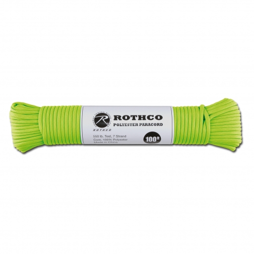 Rothco Паракорд 550 lb 100 фт. полиэстер зелёного цвета 5675689