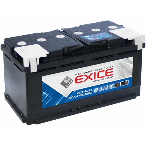 Аккумулятор EXICE STANDARD 6CT- 90N 90 Ач (A/h) прямая полярность - ES 9011 EXICE (ЭКСИС) 6CT- 90N 2060654