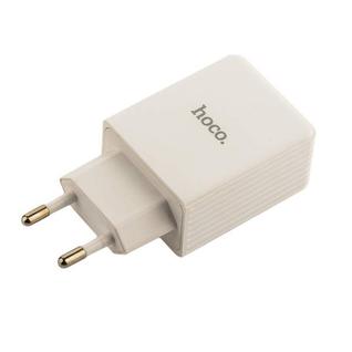 Адаптер питания Hoco C34A Platinum intelligent charger Apple&Android (USB: 5V max 3.0A) Белый
