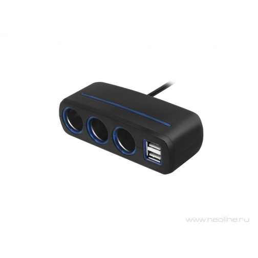 Разветвитель на 3 прикуривателя и 2 USB Neoline SL-321 Neoline 5961243
