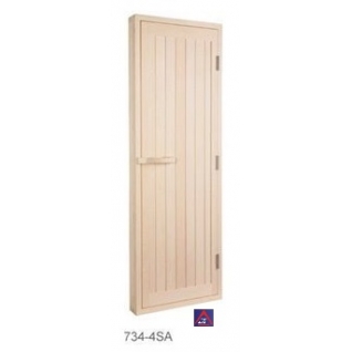 Дверь SAWO 734-4SA, глухая деревянная с порогом, осина