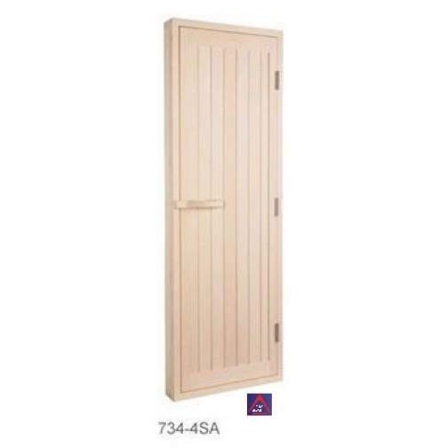 Дверь SAWO 734-4SA, глухая деревянная с порогом, осина 6435448