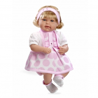 Мягкая кукла Elegance в розовом платье (звук), 45 см Arias