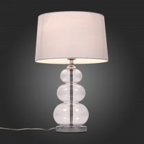 Настольная лампа St Luce Хром, Прозрачное стекло/Белый E27 1*60W