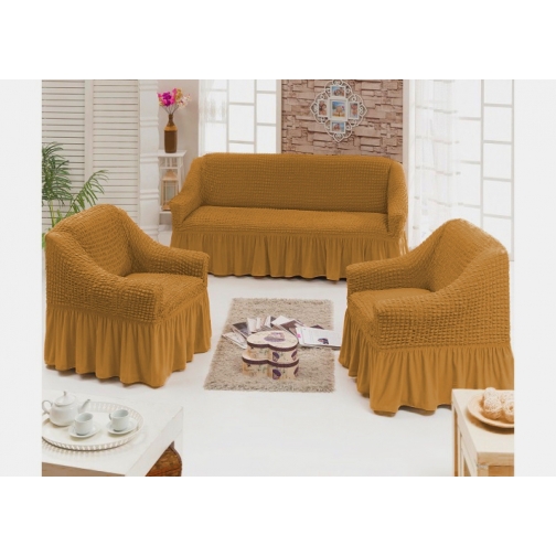 Набор текстильный для дома Диван, 2 кресла, 6 стульев, горчица 37678821 1