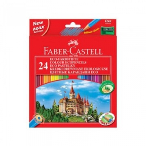 Карандаши цветные 24цв 6-гран Faber-Castell Grip Eco Замок120124 37856139
