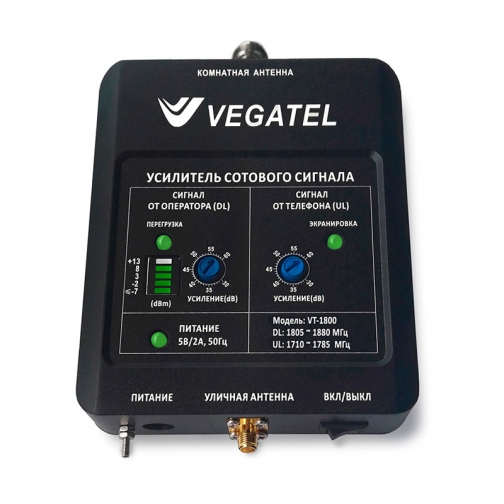 Комплект усиления сотовой связи VEGATEL VT-1800-kit (LED) VEGATEL 9251884 1