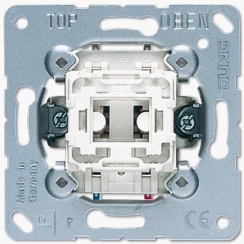Механизм выключателя Jung 533U одноклавишный 10А кнопка без фиксации с переключающим контактом 38098039