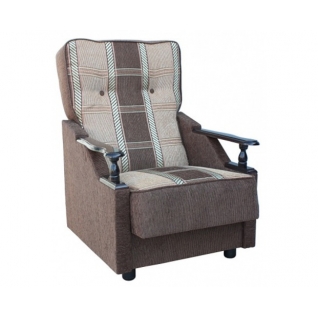 Кресло для отдыха Шарм-Дизайн Классика ДП, клетка коричневая