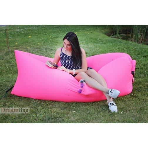 Надувной лежак AirPuf Розовый DreamBag 39680162 3