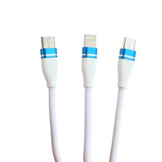 USB дата-кабель Innovation (O3IMT-OCTOPUS) 3в1 Lightning+MicroUSB+Type-C Cable 2A (1.2м) Белый