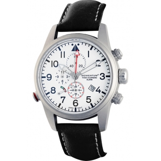 Часы Momentum Titan 3 White (чёрн. кожа, сапфир) Momentum by St. Moritz Watch Corp