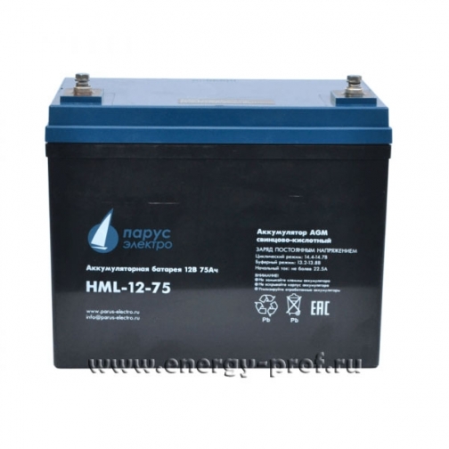 Аккумуляторные батареи Парус Электро Аккумуляторная батарея HML-12-75 6852210 1