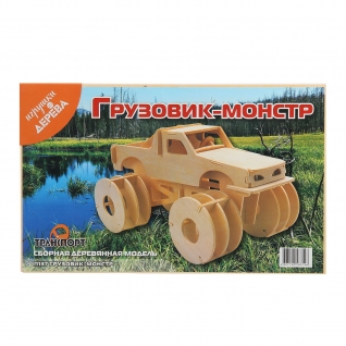 Сборная деревянная модель "Транспорт" - Грузовик монстр МДИ