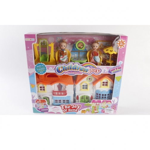 Кукольный домик Children Play с мебелью и фигурками 37739194