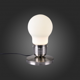 Настольная лампа St Luce Никель/Белый E27 1*60W