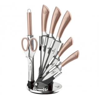 Berlinger Haus Набор ножей на подставке 8 предметов Rosegold Line