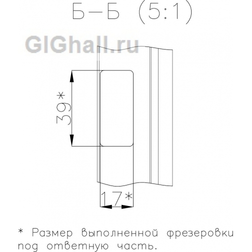 TI-804R Комплект AL дверной коробки в цельностеклянный проем, правый. 5901629 8