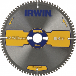 Диск пильный Irwin Construction 260x3x84x30 мм МULTI по алюминию, ламинату, пластику, ДСП